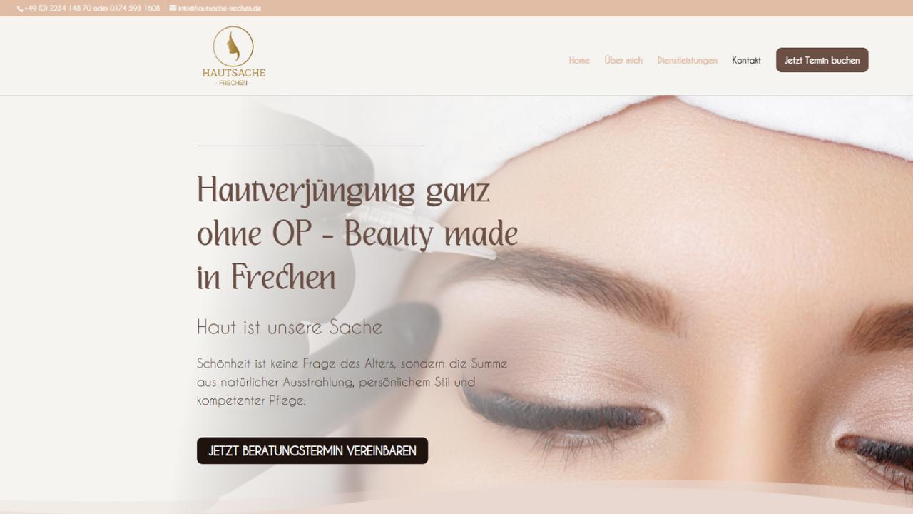 Relaunch der Website von Latifa und ihrem Kosmetikstudio Hautsache Frechen
